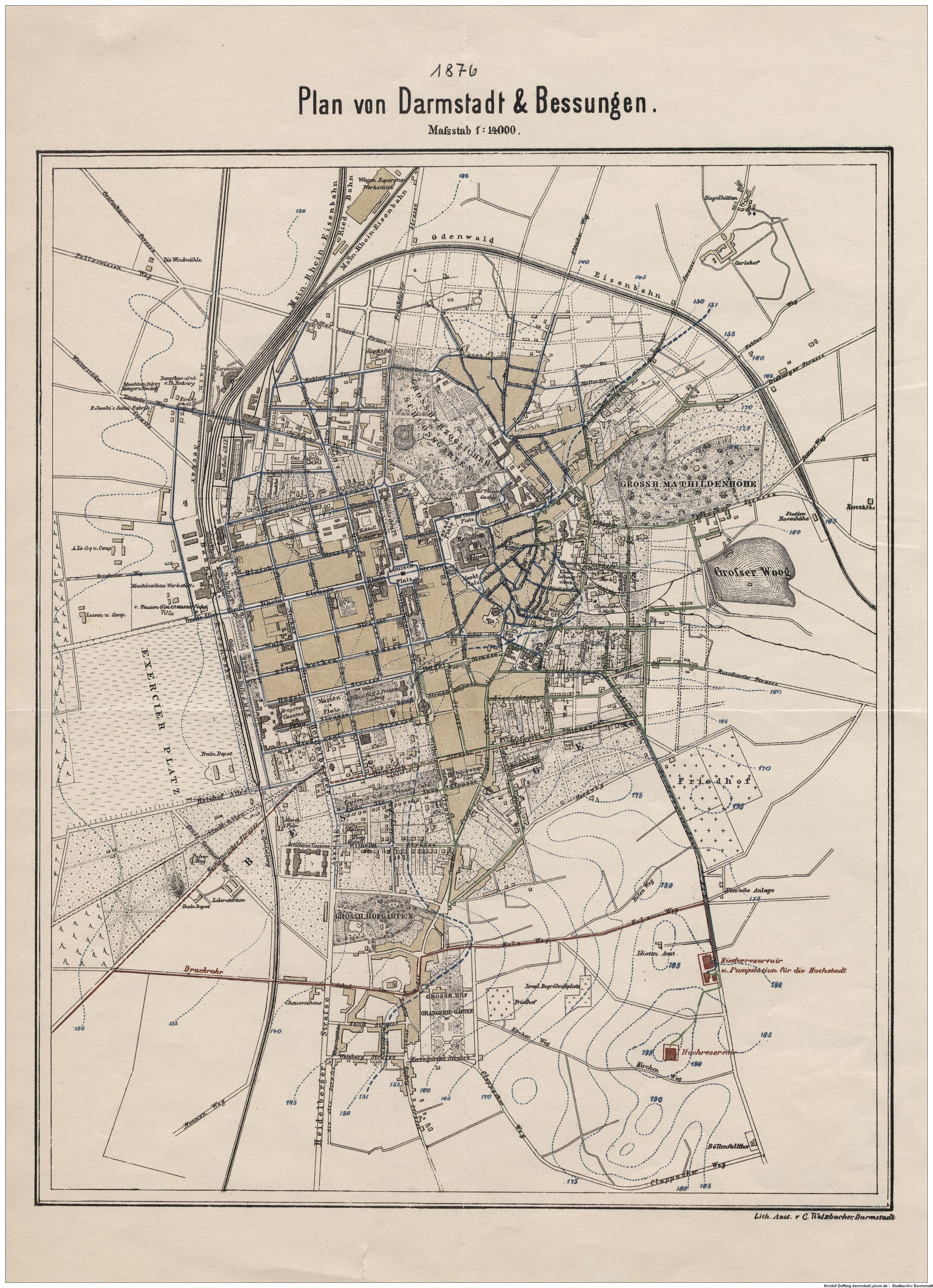 Johannesviertel, Darmstadt und Hessen Karten Darmstadt (Stadtarchiv